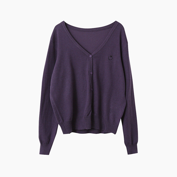 Elegant V-Neck Lightweight Cardigan