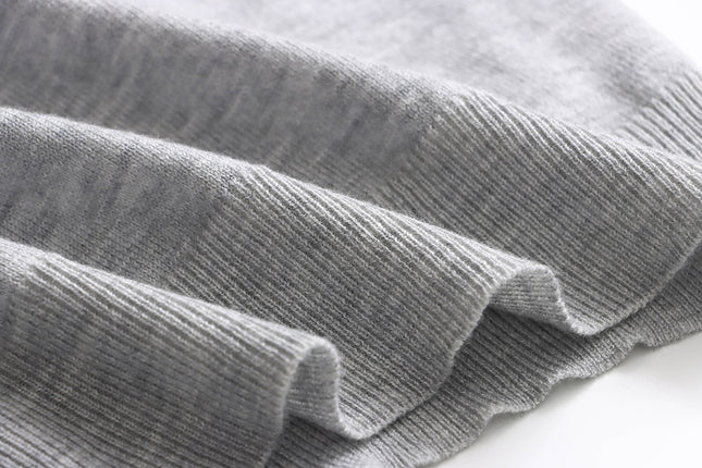 Korean Polo-Collar Cable-Texture Knit Short-Sleeve Top