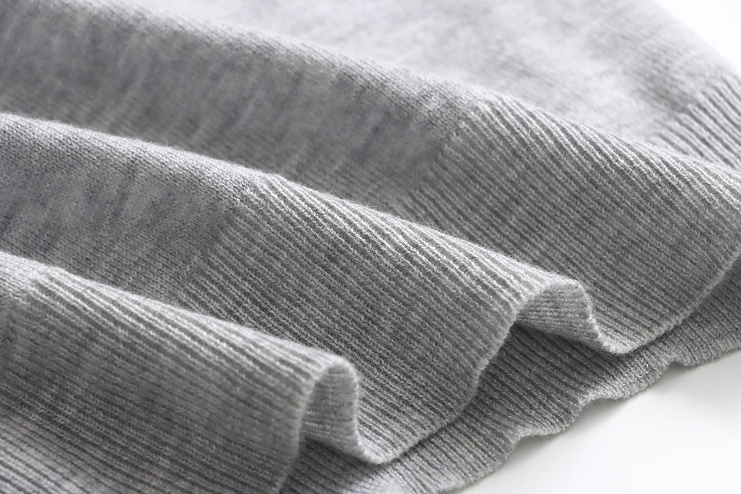 Korean Polo-Collar Cable-Texture Knit Short-Sleeve Top