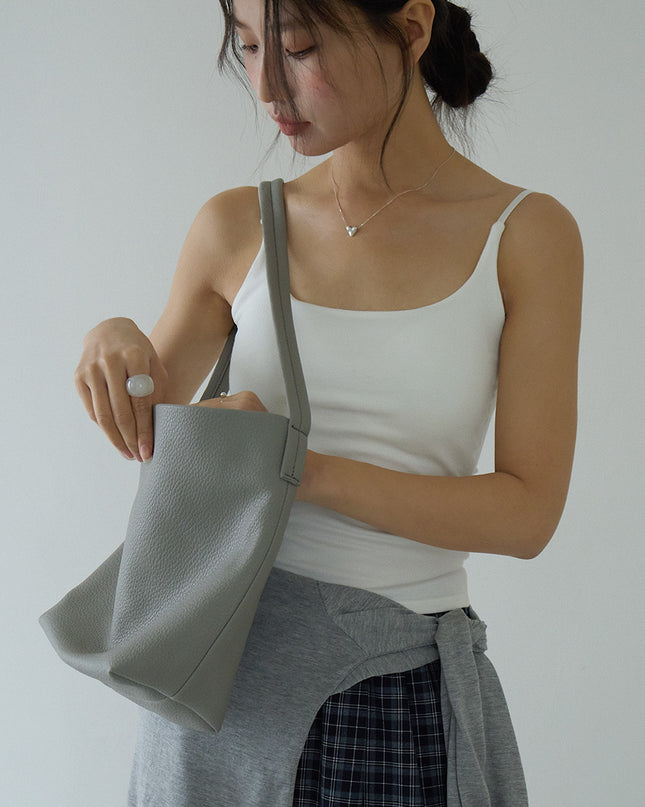 Slim-Fit Low-Neck Padded Spaghetti Strap Tank Top
