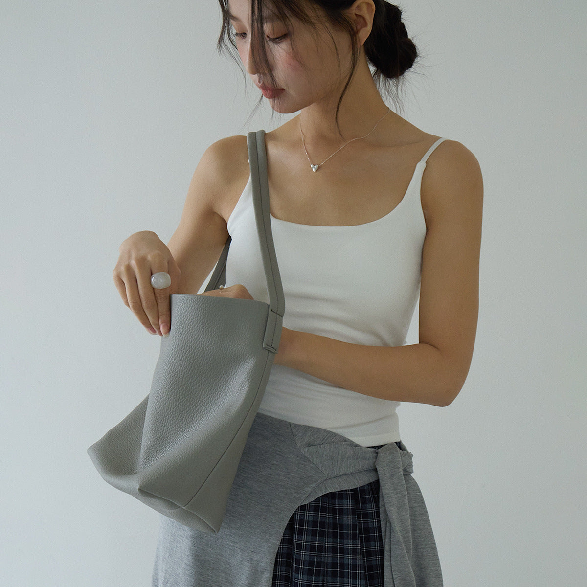 Slim-Fit Low-Neck Padded Spaghetti Strap Tank Top