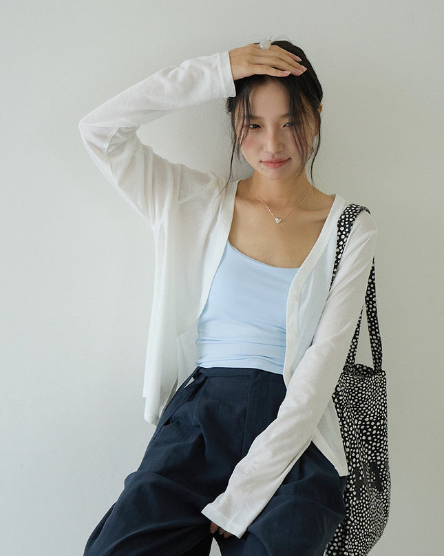 Slim-Fit Low-Neck Padded Spaghetti Strap Tank Top