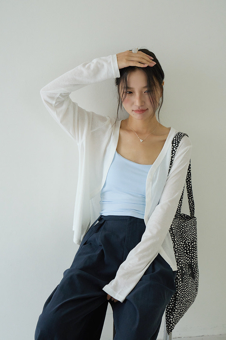 Slim-Fit Low-Neck Padded Spaghetti Strap Tank Top