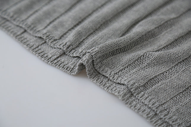Drawstring Waist Sleeveless Knit Top