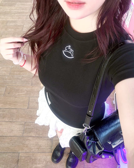 JoyDion Chloey Bunny Embroidery Tee