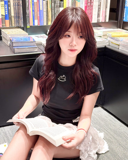 JoyDion Chloey Bunny Embroidery Tee