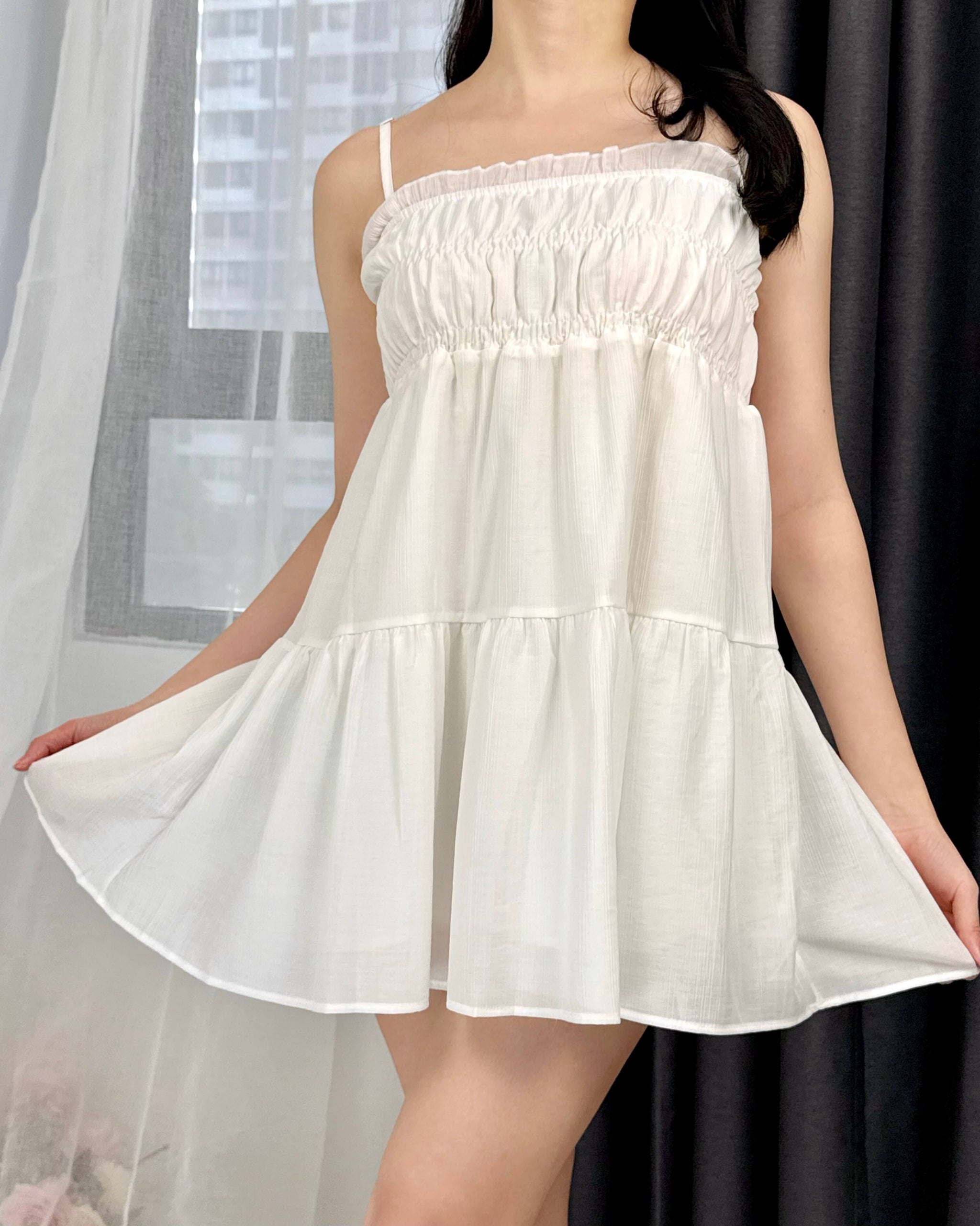 Ruffle Charm Babydoll Mini Dress