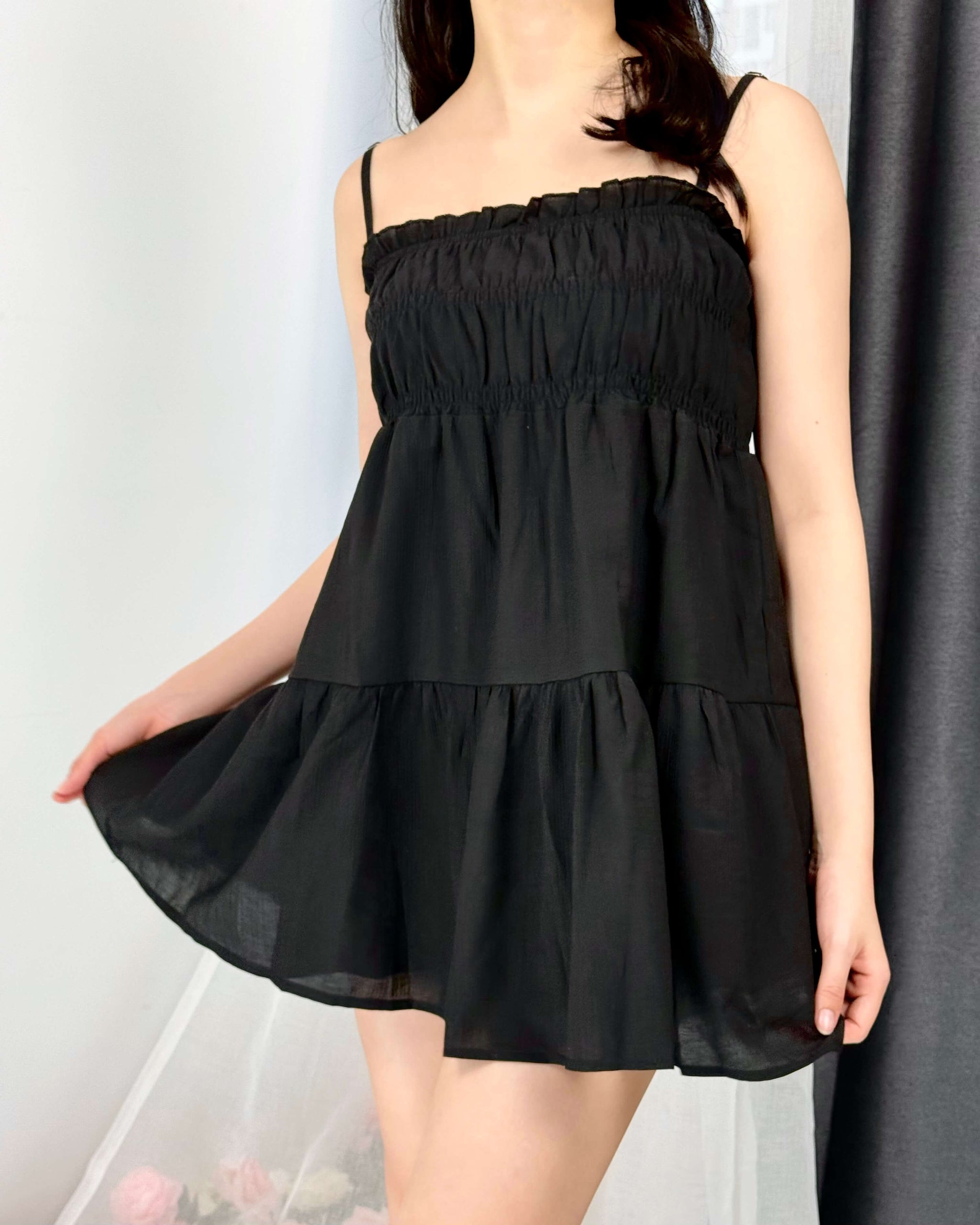 Ruffle Charm Babydoll Mini Dress