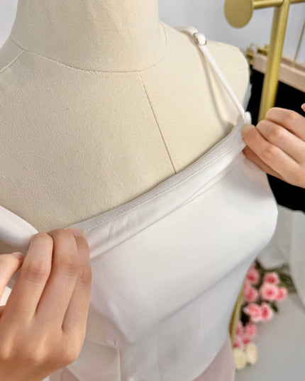 Asymmetric Off-Shoulder Contour Top