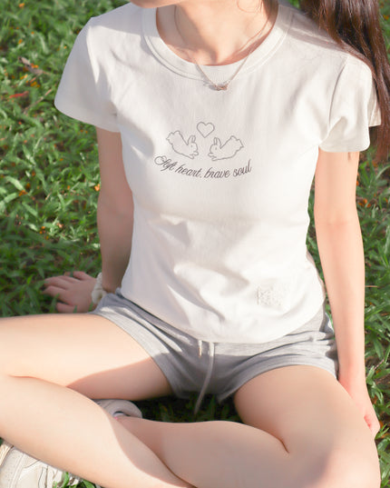 JoyDion Chloey Bunny Printed Tee