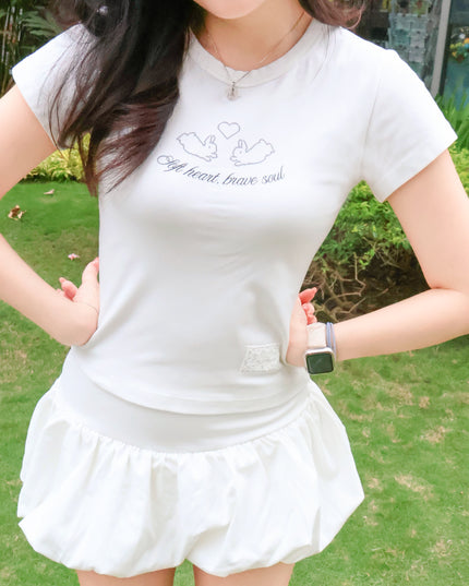 JoyDion Chloey Bunny Printed Tee