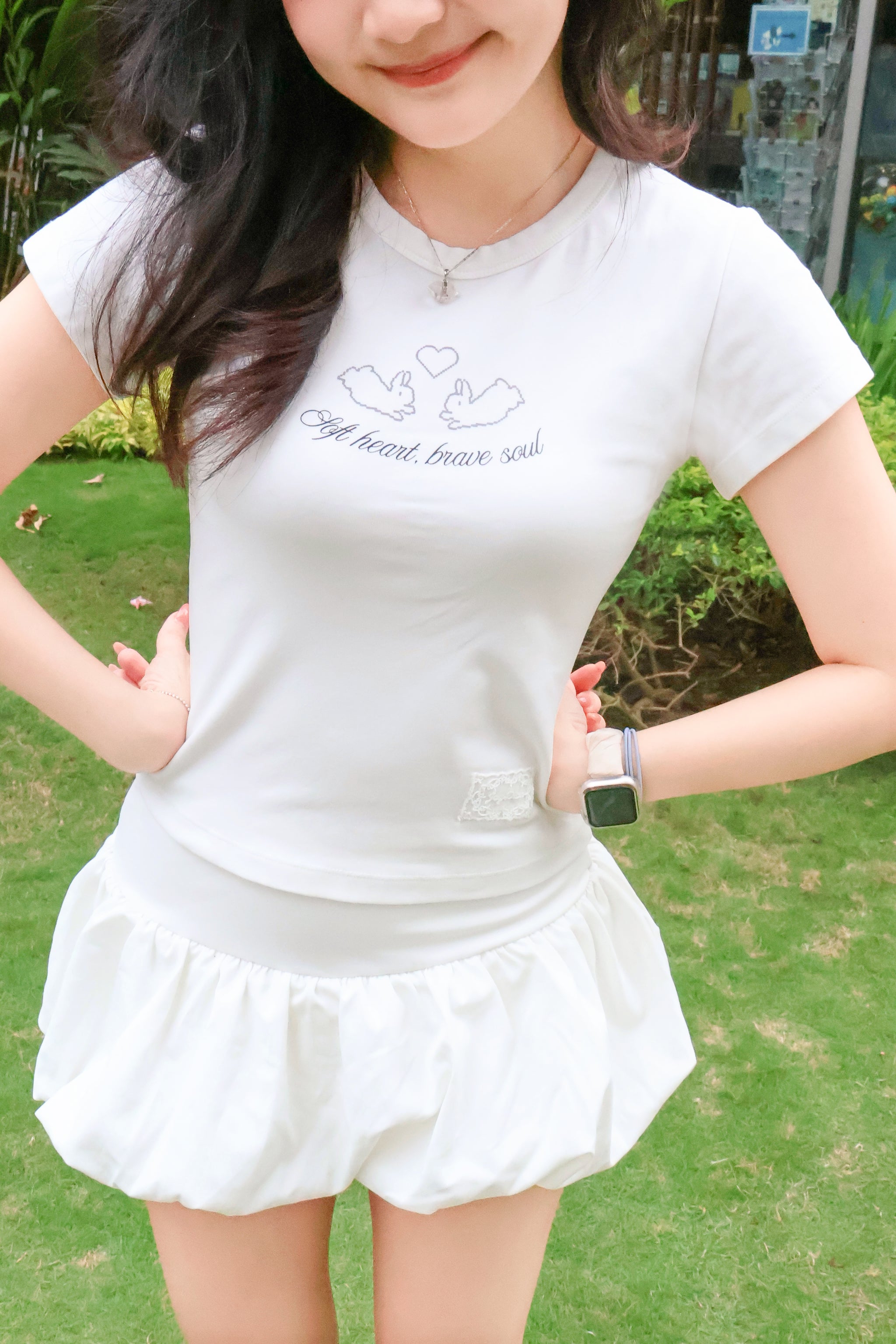JoyDion Chloey Bunny Printed Tee