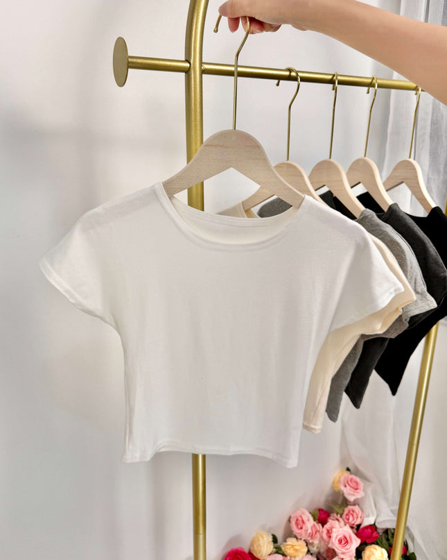 Essential Slim Fit Cropped Tee