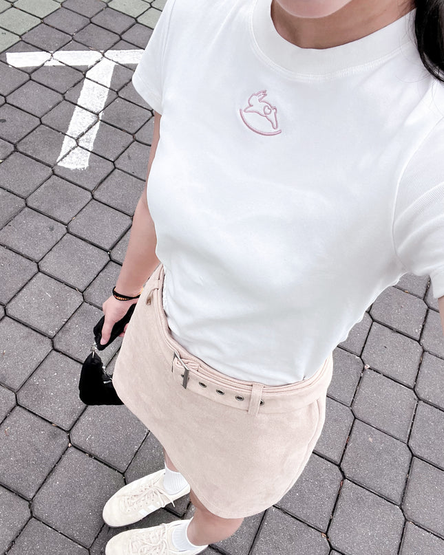 JoyDion Chloey Bunny Embroidery Tee