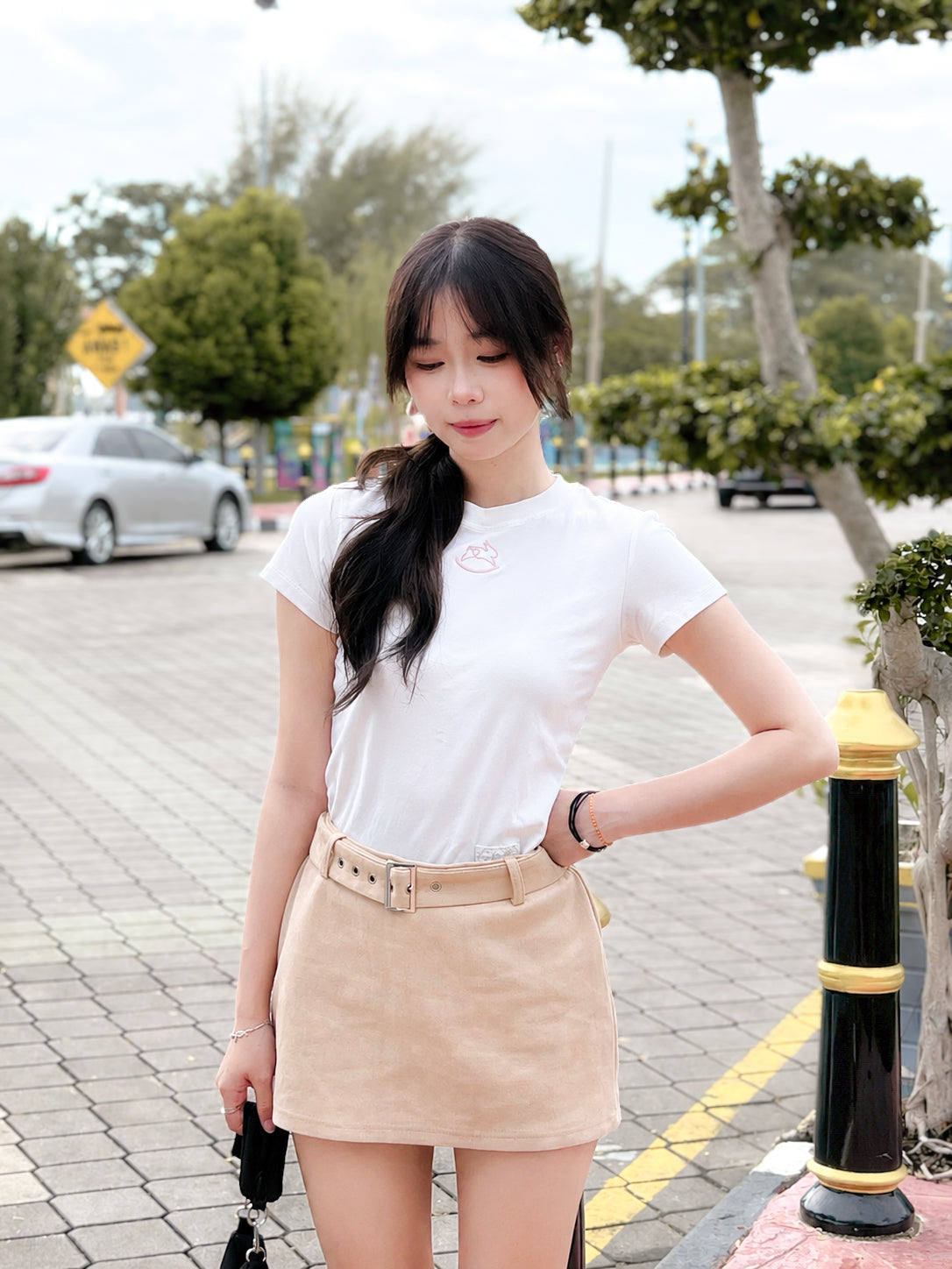 JoyDion Chloey Bunny Embroidery Tee