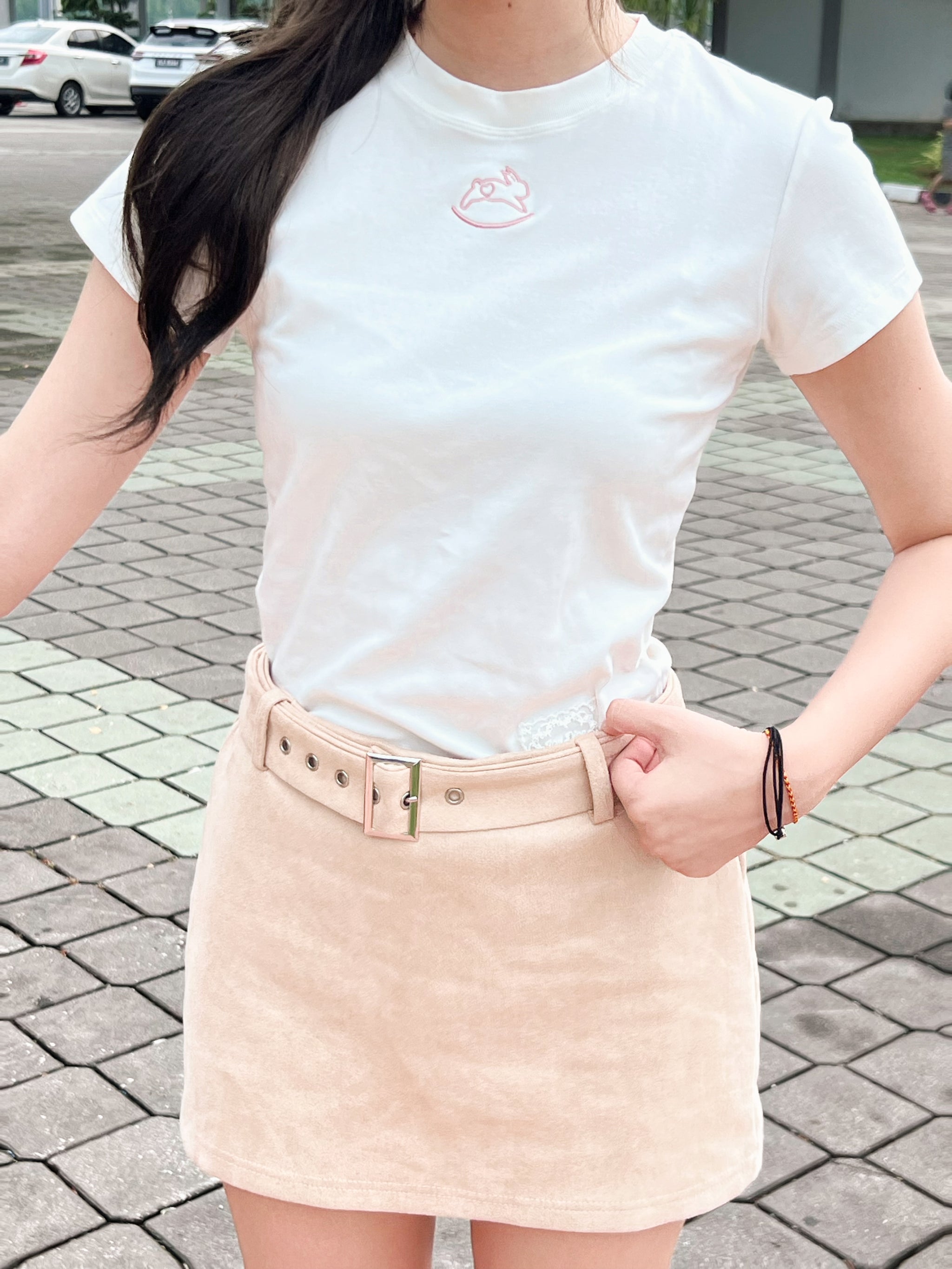 JoyDion Chloey Bunny Embroidery Tee