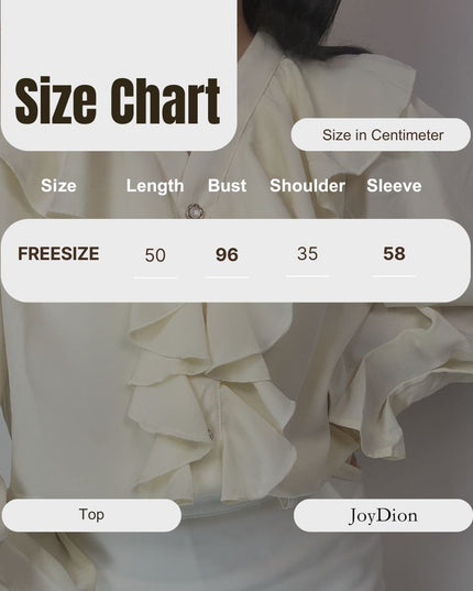 Cascade Ruffle Chiffon Blouse