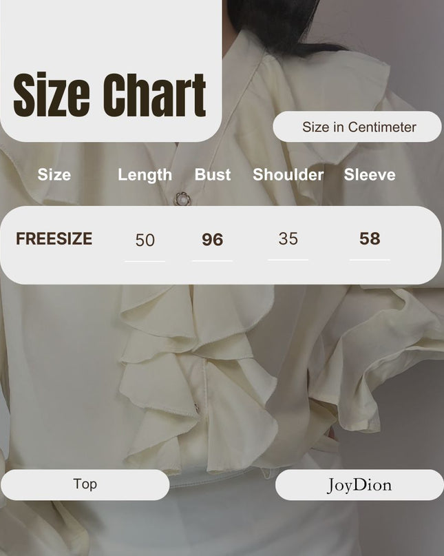 Cascade Ruffle Chiffon Blouse