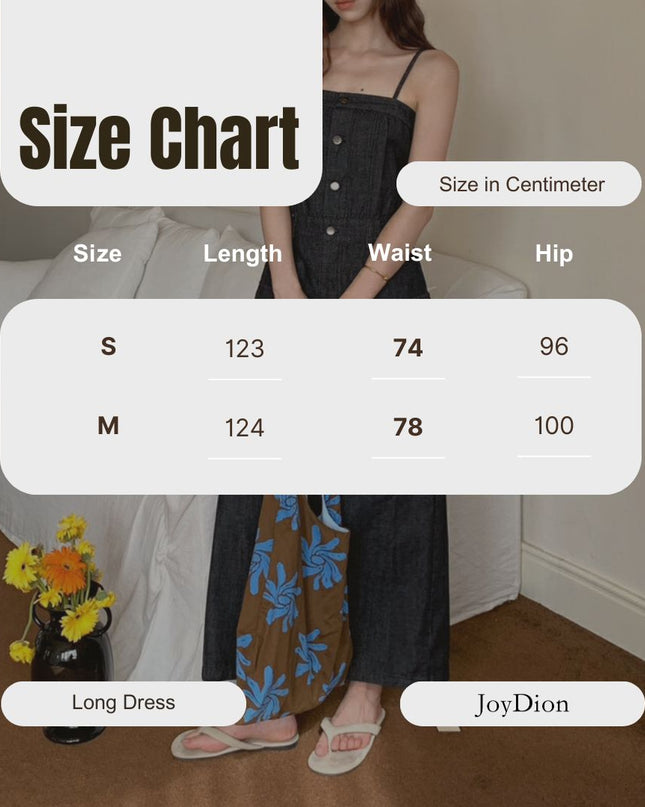 GS.GOOD START Korean Casual Relaxed Denim Cami Dress