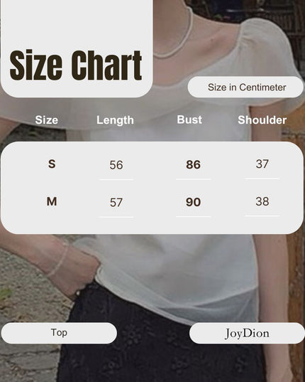 WGWE Sweetheart Mesh Puff Sleeve Top