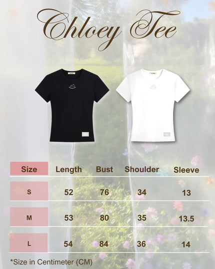 JoyDion Chloey Bunny Embroidery Tee