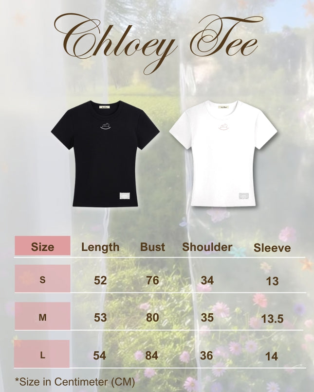 JoyDion Chloey Bunny Embroidery Tee