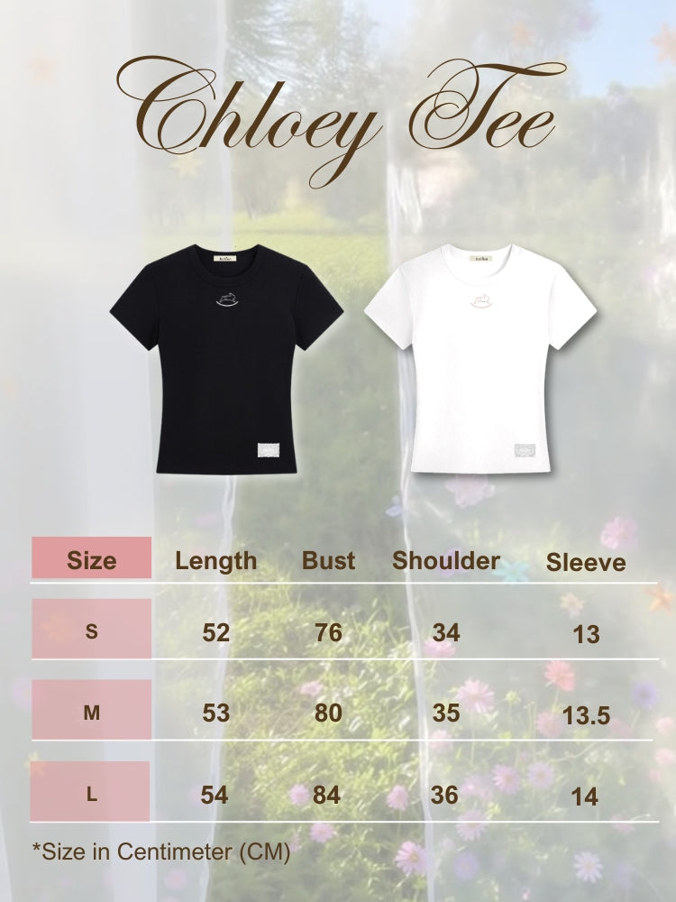 JoyDion Chloey Bunny Embroidery Tee