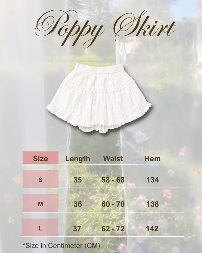 JoyDion Poppy Ruffled Mini Skort
