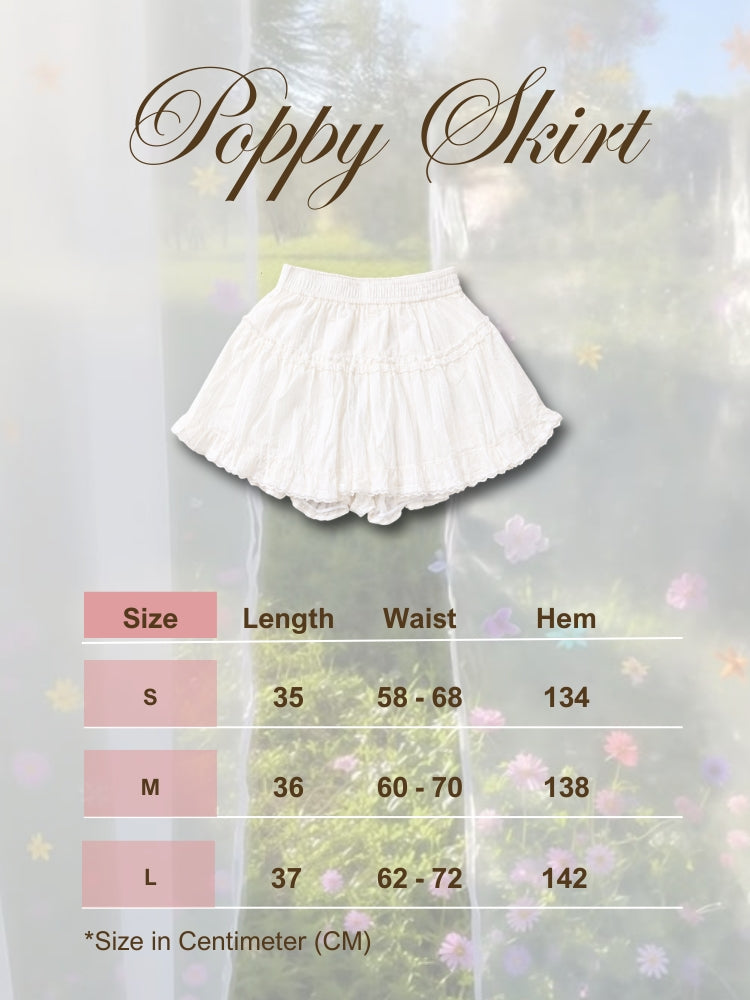 JoyDion Poppy Ruffled Mini Skort