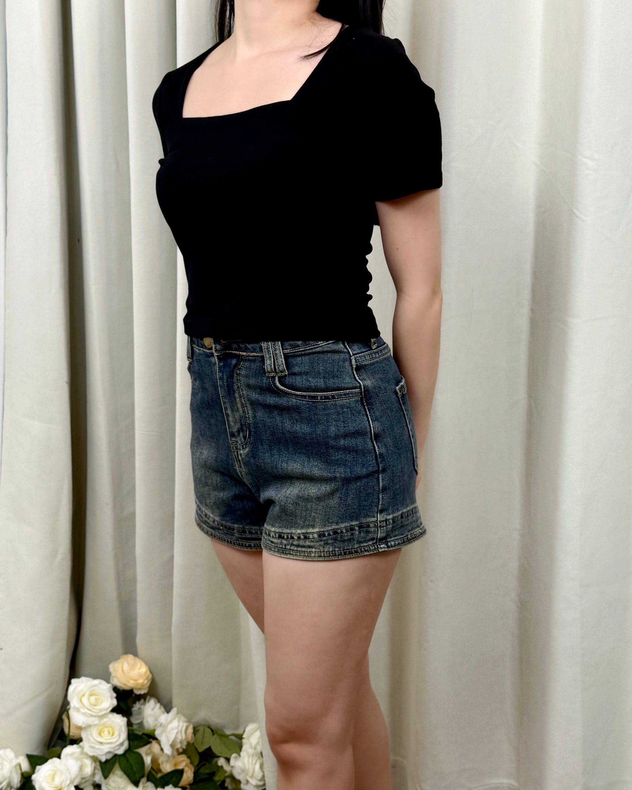 Chic Square Neck Tee