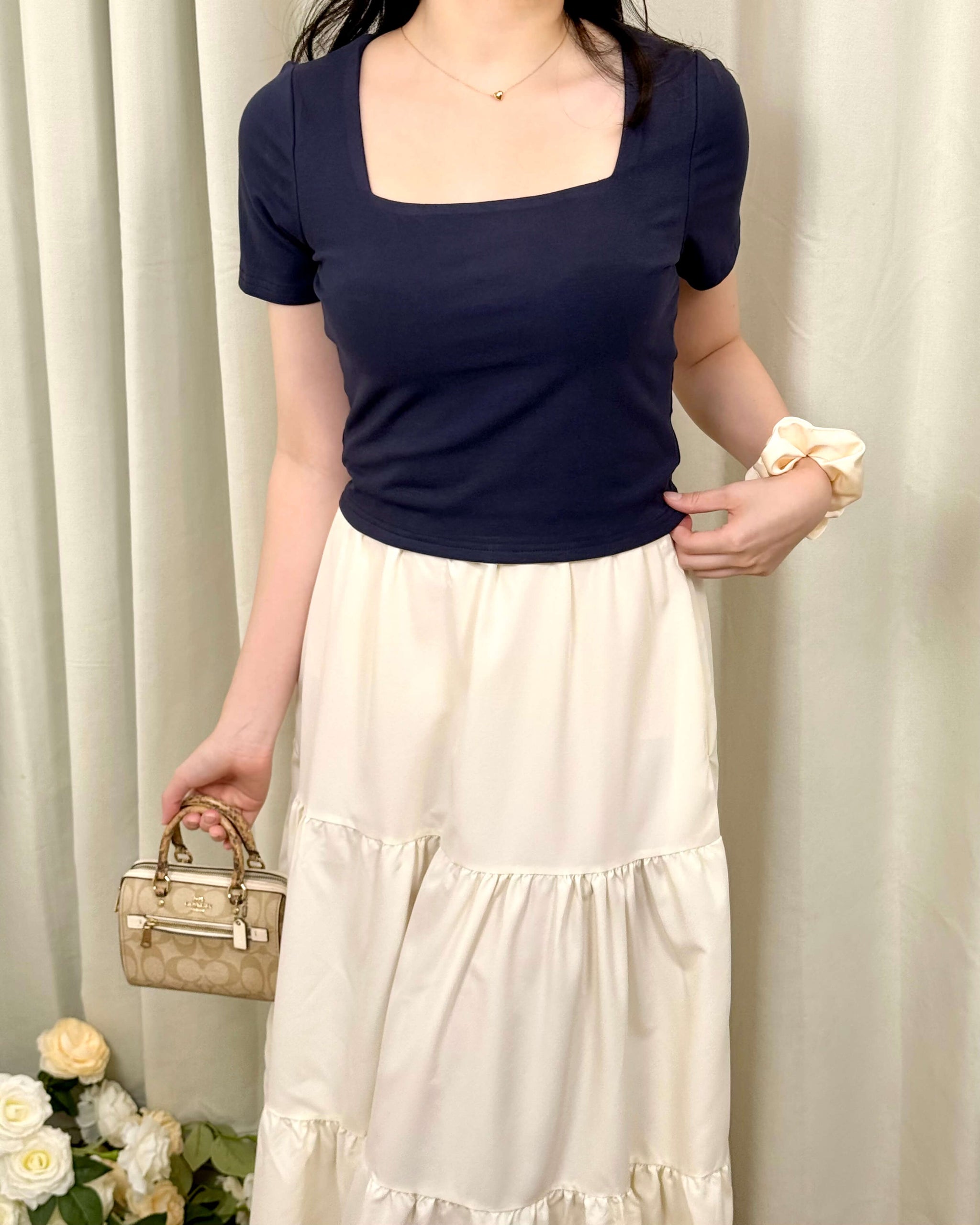 Chic Square Neck Tee