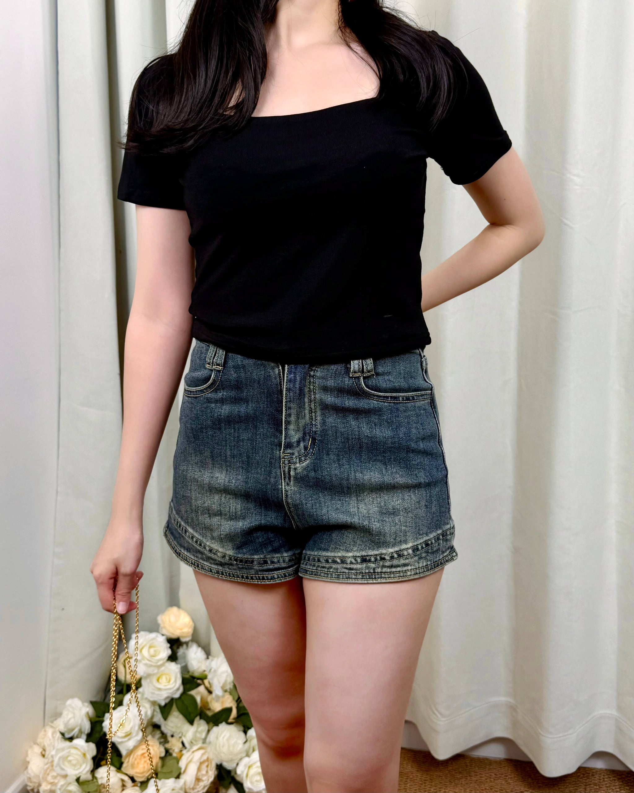 Chic Square Neck Tee