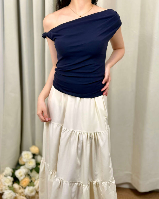 Chic Asymmetric Shoulder Tee