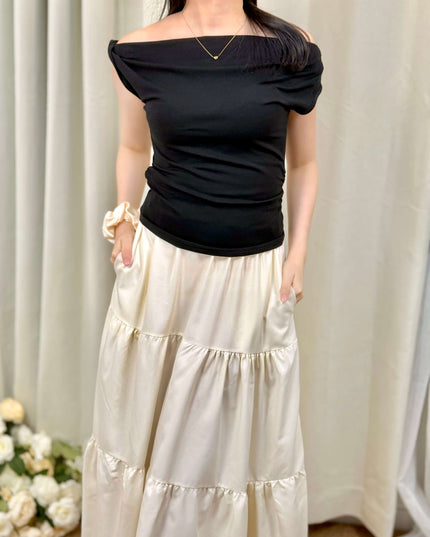 Chic Asymmetric Shoulder Tee