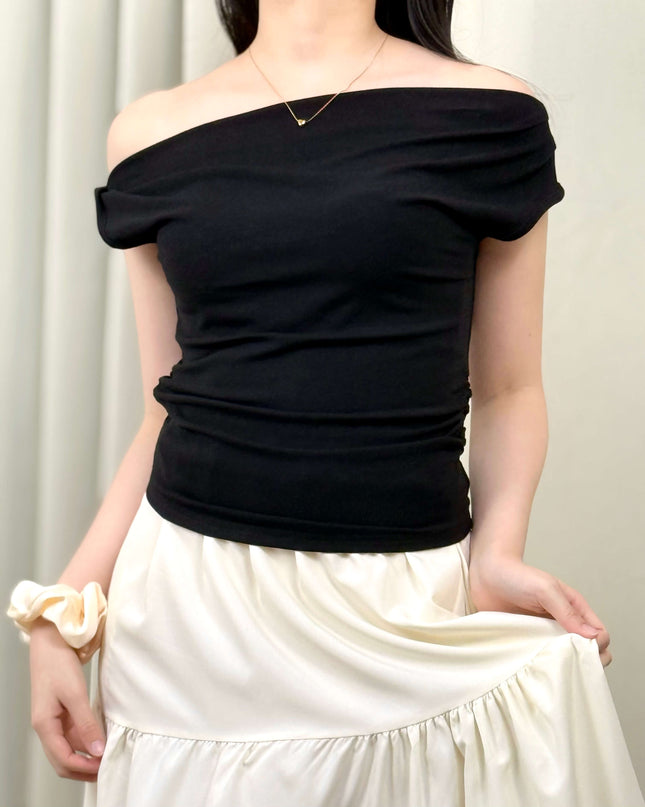 Chic Asymmetric Shoulder Tee