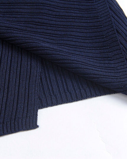 Slim Fit Two-Way Cross V-Neck Knit Top
