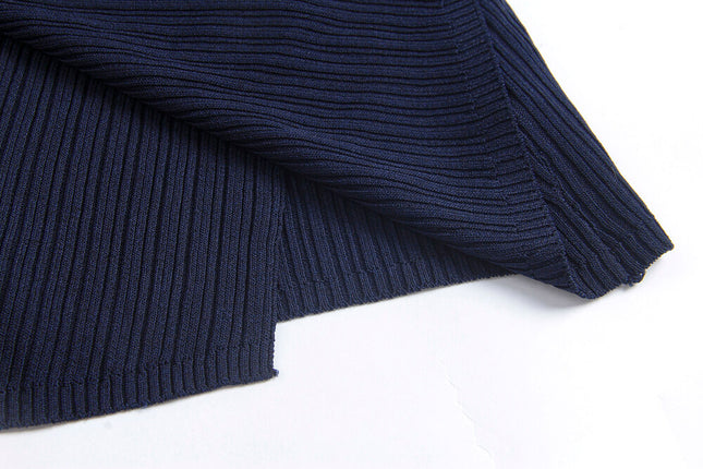 Slim Fit Two-Way Cross V-Neck Knit Top