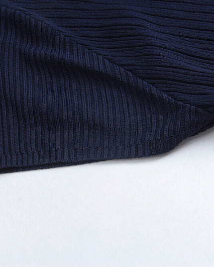 Slim Fit Two-Way Cross V-Neck Knit Top