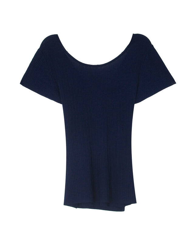 Slim Fit Two-Way Cross V-Neck Knit Top