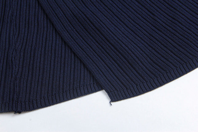 Slim Fit Two-Way Cross V-Neck Knit Top