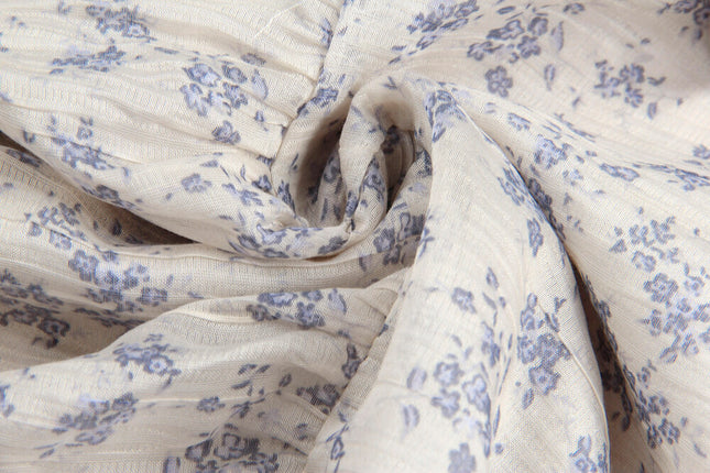 French Floral V-Neck Tie Blouse
