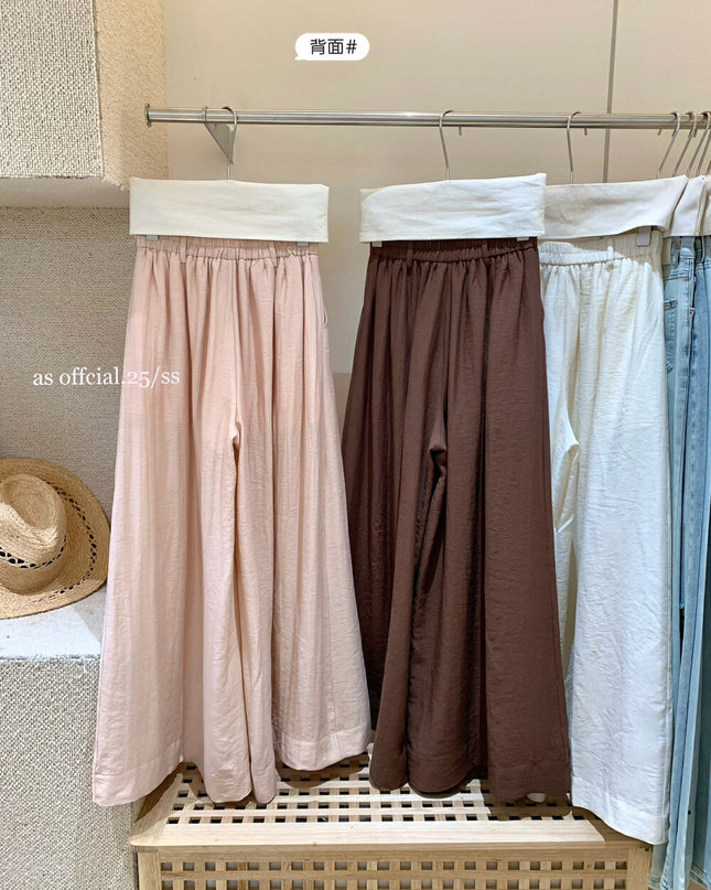AS OFFICIAL Cloud Soft Crinkle Wide Leg Pants