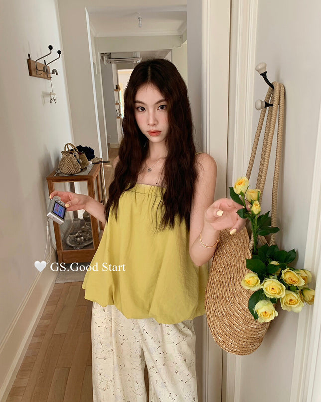 GS.GOOD START Sweet Youthful Bubble Hem Cami Top