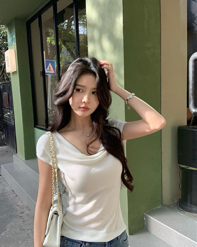 WGWE Soft Drape Asymmetric Top
