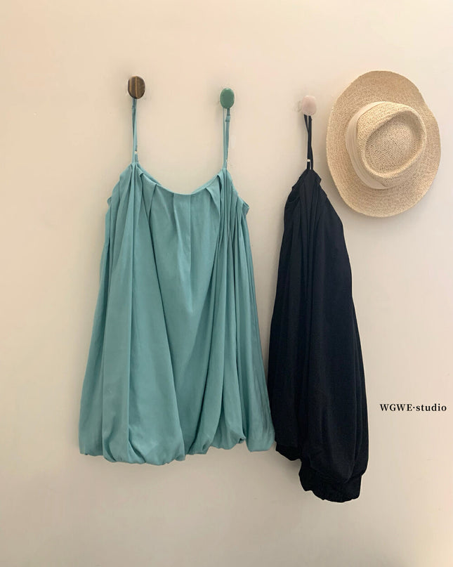 WGWE Minimalist Balloon Hem Tank Dress