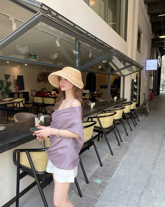 WGWE Off-Shoulder Asymmetric Tank