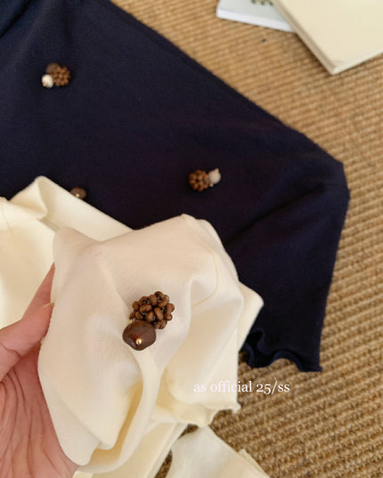 AS OFFICIAL Soft Sexy One-Shoulder Waist-Tie Top
