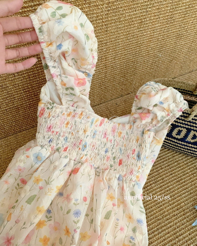 AS OFFICIAL Sugar Rush – Floral Puff Sleeve Peplum Blouse - HappyFash