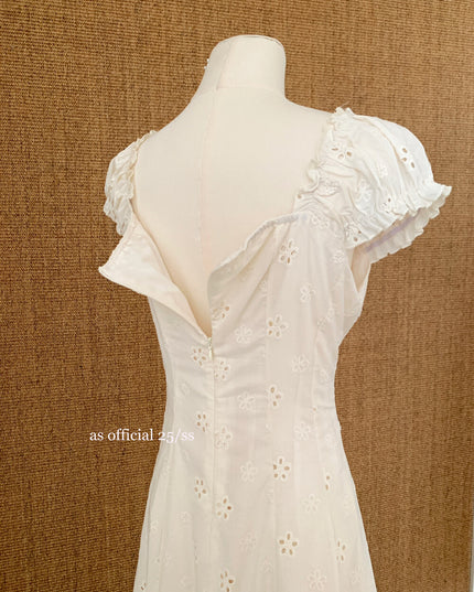 AS OFFICIAL Embroidered Eyelet French Style Dress