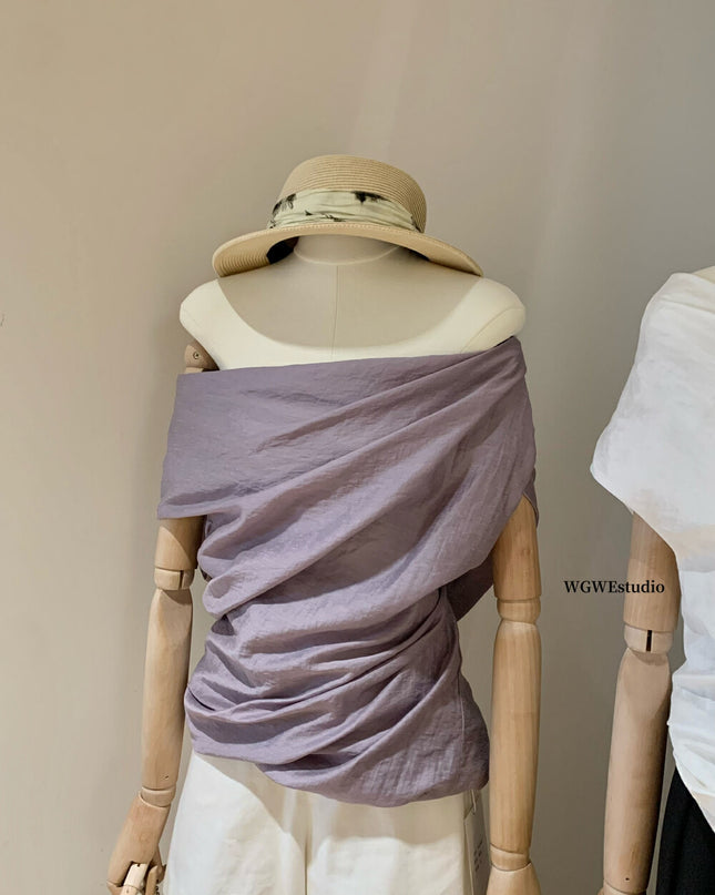 WGWE Off-Shoulder Asymmetric Tank